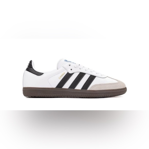 Adidas Samba OG Trainers 6.5Y/Women’s 8 Cloud White Core Black Clear - Picture 10 of 11